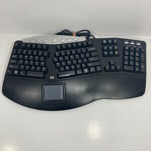 ADESSO PCK-308UB BLACK Wired Ergonomic Contoured Multimedia Touchpad Keyboard